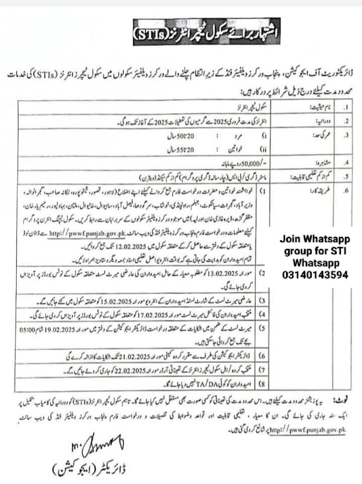 STI Jobs 2025